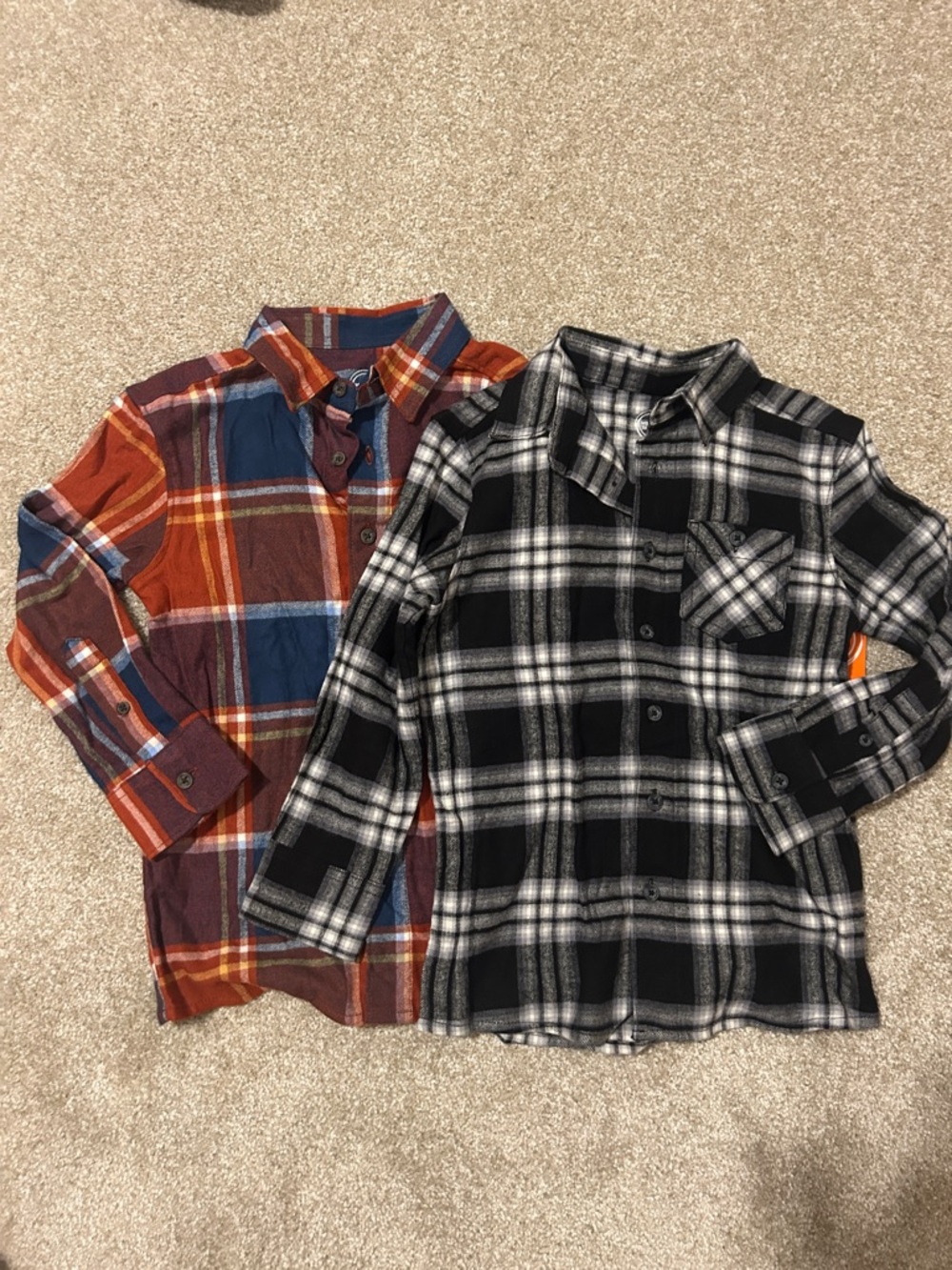 Wonder Nation Plaid Button-Down Flannel Duo